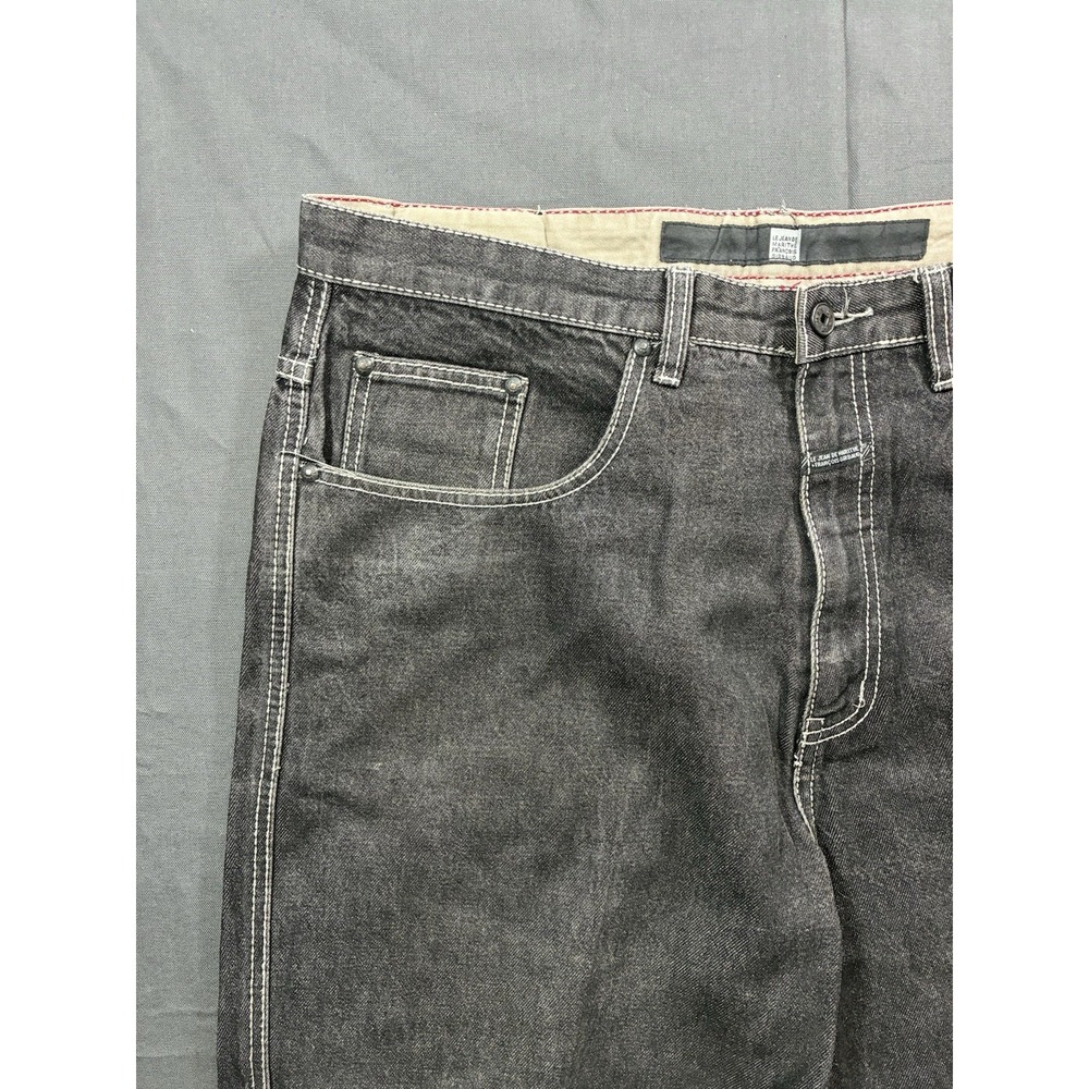 Marithe Francois Girbaud Jeans Mens Black Denim Straight Relaxed Y2K 38x34